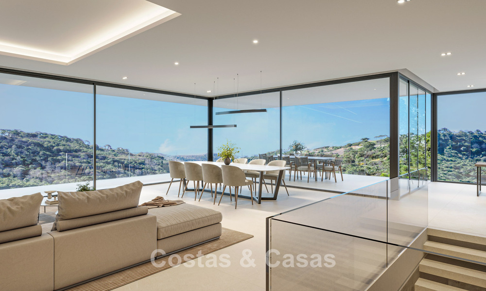 Villa neuve sur plan à l'architecture avant-gardiste à vendre sur les collines de Marbella - Benahavis 783404