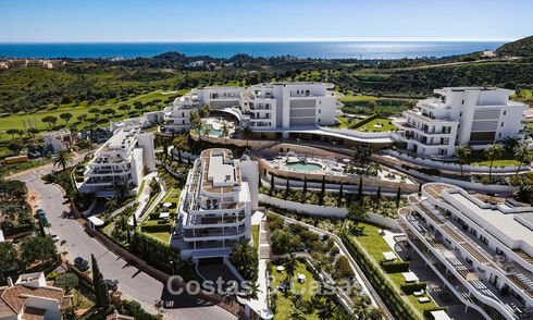 Lancement ! Appartements avec vue panoramique sur la mer à vendre, en première ligne de golf à Mijas Costa, Costa del Sol 784981
