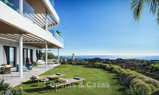 Lancement ! Appartements avec vue panoramique sur la mer à vendre, en première ligne de golf à Mijas Costa, Costa del Sol 784983 
