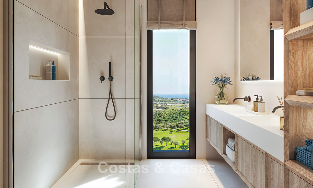 Lancement ! Appartements avec vue panoramique sur la mer à vendre, en première ligne de golf à Mijas Costa, Costa del Sol 784989