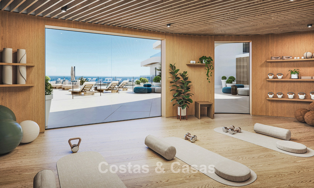 Lancement ! Appartements avec vue panoramique sur la mer à vendre, en première ligne de golf à Mijas Costa, Costa del Sol 784992