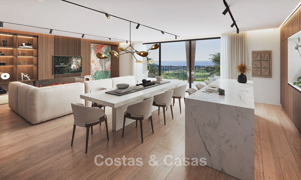 Lancement ! Appartements avec vue panoramique sur la mer à vendre, en première ligne de golf à Mijas Costa, Costa del Sol 784993