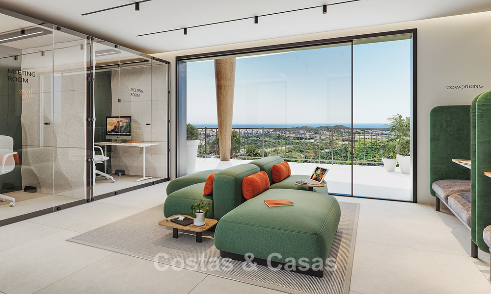 Lancement ! Appartements avec vue panoramique sur la mer à vendre, en première ligne de golf à Mijas Costa, Costa del Sol 784994