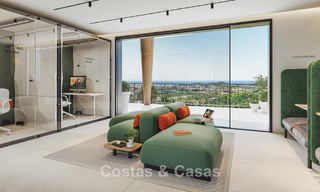 Lancement ! Appartements avec vue panoramique sur la mer à vendre, en première ligne de golf à Mijas Costa, Costa del Sol 784994 