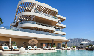 Lancement ! Appartements avec vue panoramique sur la mer à vendre, en première ligne de golf à Mijas Costa, Costa del Sol 784998 