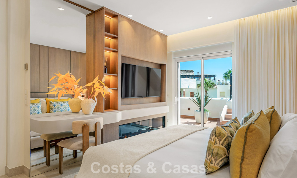 Penthouse avec vue sur la mer à vendre dans une résidence sécurisée en bord de mer, sur le New Golden Mile, entre Marbella et Estepona 785026