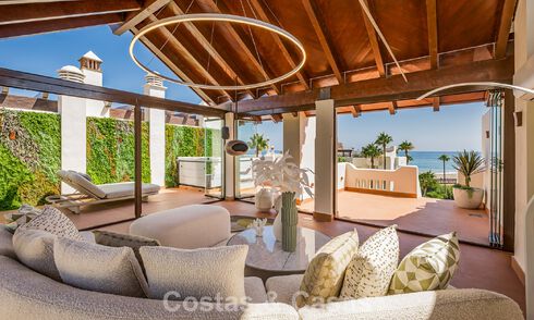Penthouse avec vue sur la mer à vendre dans une résidence sécurisée en bord de mer, sur le New Golden Mile, entre Marbella et Estepona 785062