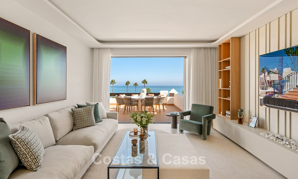 Penthouse rénové avec vue sur la mer à vendre en front de mer sur le New Golden Mile, entre Marbella et Estepona 785277