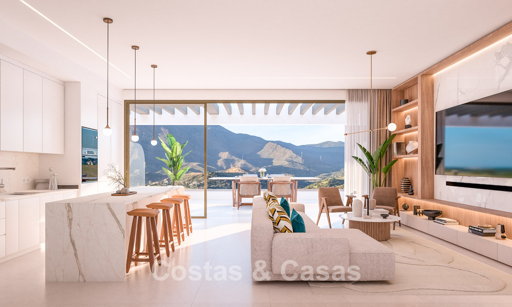 Lancement! Appartements innovants sur plan avec vue panoramique sur la mer à vendre près du centre-ville d'Estepona 785262