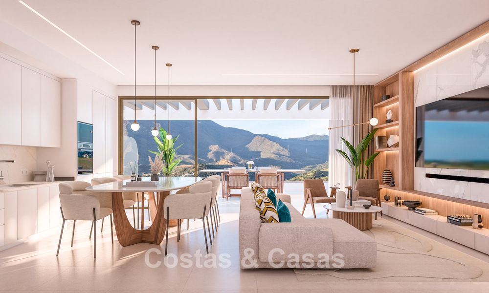 Lancement! Appartements innovants sur plan avec vue panoramique sur la mer à vendre près du centre-ville d'Estepona 785263