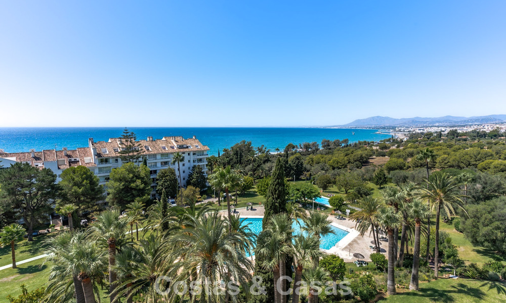 Appartement contemporain rénové de 3 chambres avec vue dégagée sur la mer à vendre à l'est du centre de Marbella 785505