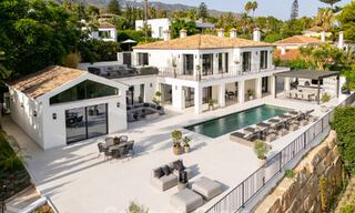 Spacieuse villa de luxe à l'architecture méditerranéenne moderne à vendre sur le Golden Mile de Marbella 785527 
