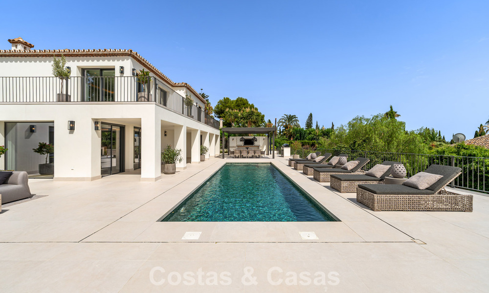 Spacieuse villa de luxe à l'architecture méditerranéenne moderne à vendre sur le Golden Mile de Marbella 785536