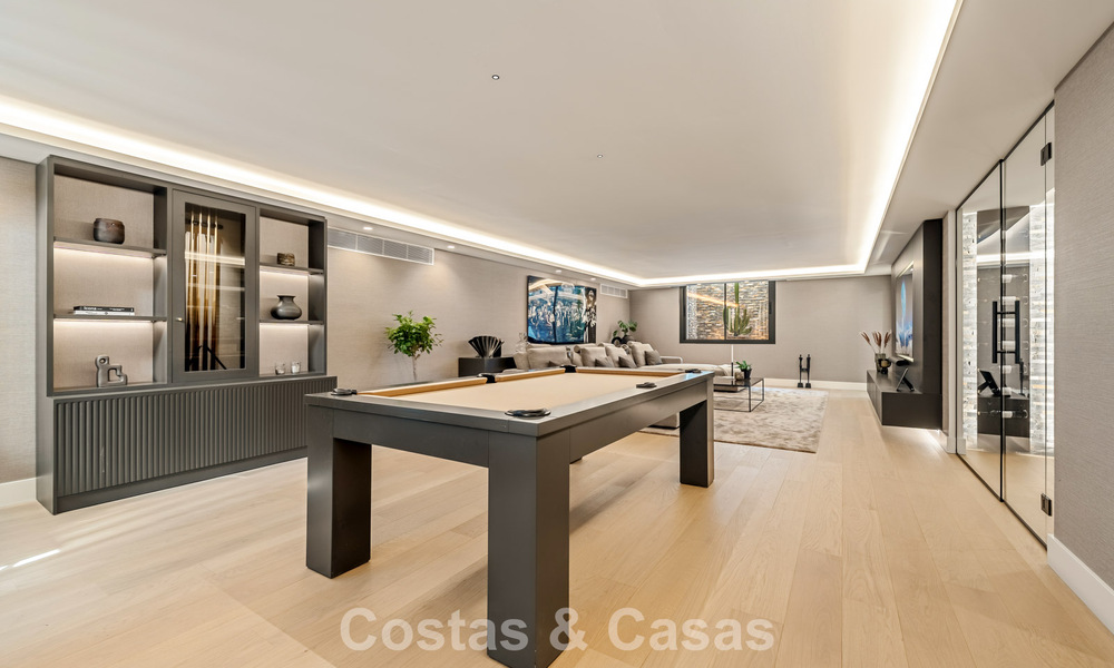Spacieuse villa de luxe à l'architecture méditerranéenne moderne à vendre sur le Golden Mile de Marbella 785568