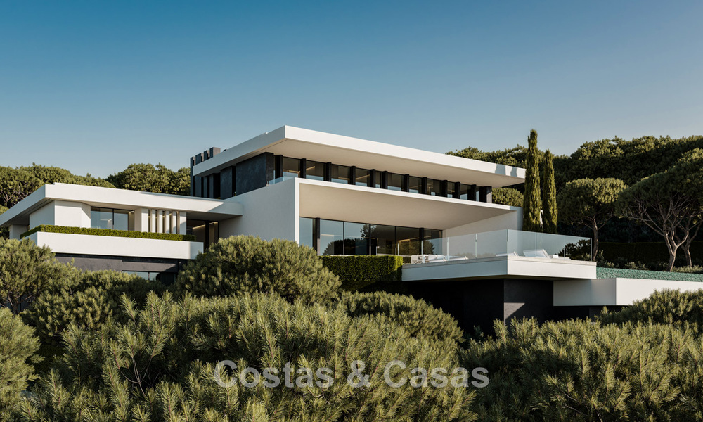 Villas neuves de conception architecturale avec vue sur la mer à vendre dans une résidence sécurisée à Benahavis - Marbella 785773