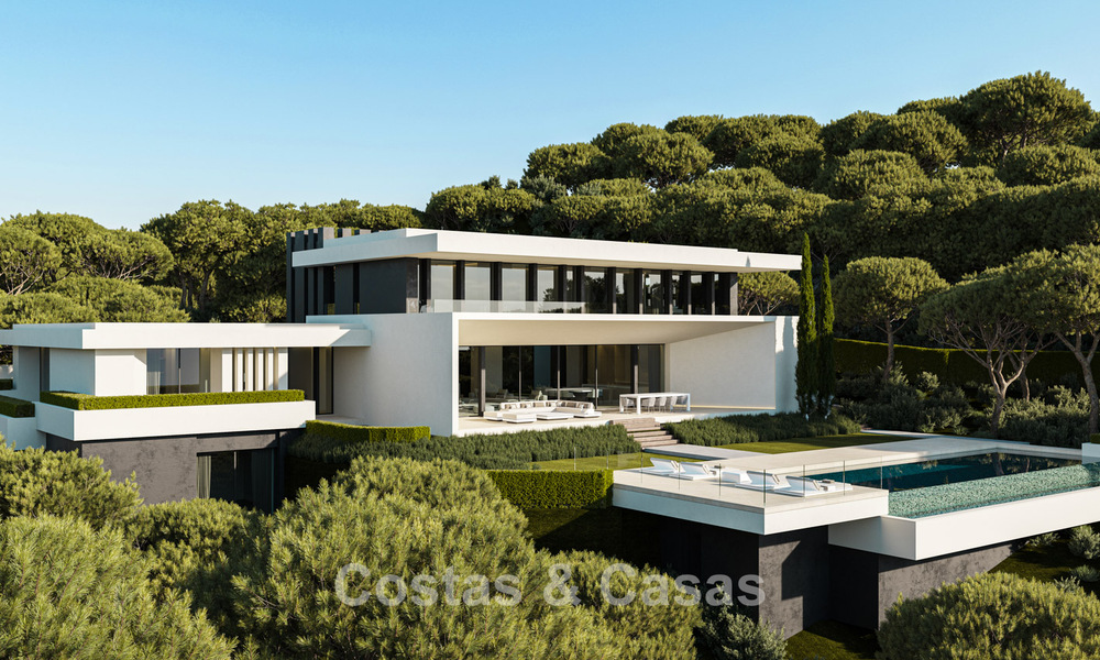 Villas neuves de conception architecturale avec vue sur la mer à vendre dans une résidence sécurisée à Benahavis - Marbella 785780