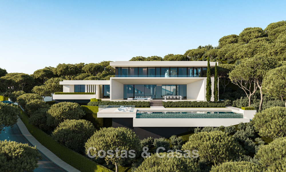 Villas neuves de conception architecturale avec vue sur la mer à vendre dans une résidence sécurisée à Benahavis - Marbella 785781