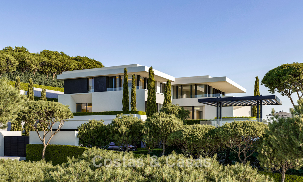 Villas prestigieuses avec vue panoramique imprenable sur la mer, situées dans un complexe résidentiel sécurisé à Benahavis - Marbella 785802