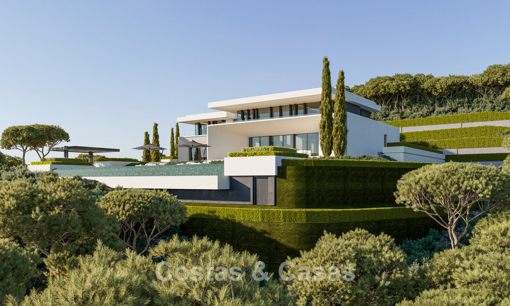 Villas prestigieuses avec vue panoramique imprenable sur la mer, situées dans un complexe résidentiel sécurisé à Benahavis - Marbella 785803
