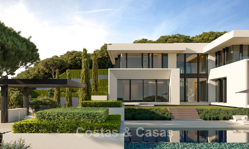 Villas prestigieuses avec vue panoramique imprenable sur la mer, situées dans un complexe résidentiel sécurisé à Benahavis - Marbella 785805