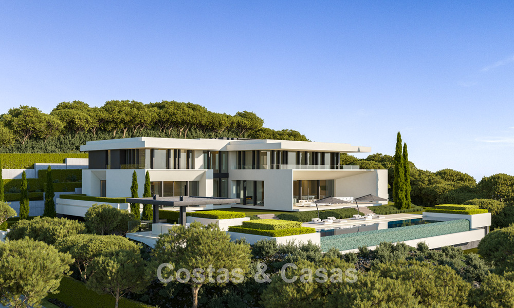 Villas prestigieuses avec vue panoramique imprenable sur la mer, situées dans un complexe résidentiel sécurisé à Benahavis - Marbella 785809