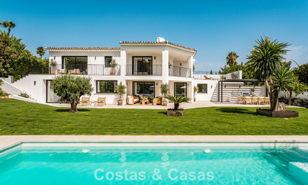 Villa luxueusement rénovée avec vue mer à vendre sur le Golden Mile de Marbella 786894