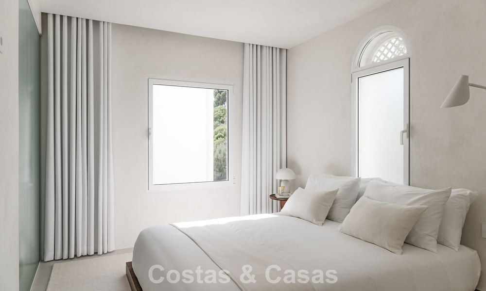 Penthouse contemporain rénové avec piscine privée et vue panoramique sur la mer à vendre sur le Golden Mile de Marbella 786999