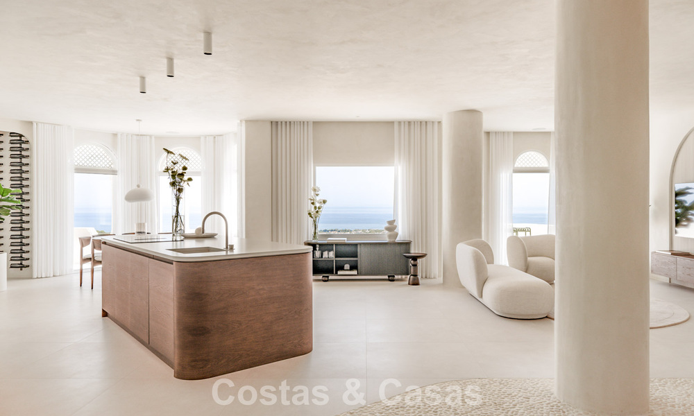 Penthouse contemporain rénové avec piscine privée et vue panoramique sur la mer à vendre sur le Golden Mile de Marbella 787009