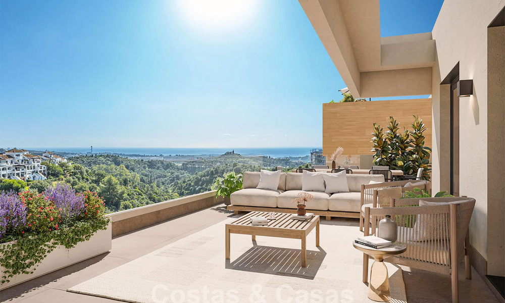 Lancement ! Appartements innovants sur plan à vendre avec vue sur la mer dans les collines de Marbella Est 787023