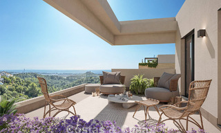 Lancement ! Appartements innovants sur plan à vendre avec vue sur la mer dans les collines de Marbella Est 787024 