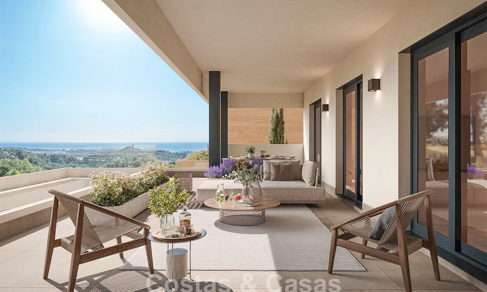 Lancement ! Appartements innovants sur plan à vendre avec vue sur la mer dans les collines de Marbella Est 787025