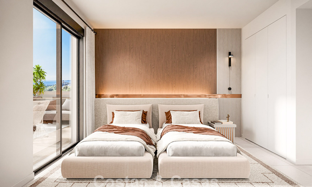 Lancement ! Appartements innovants sur plan à vendre avec vue sur la mer dans les collines de Marbella Est 787036