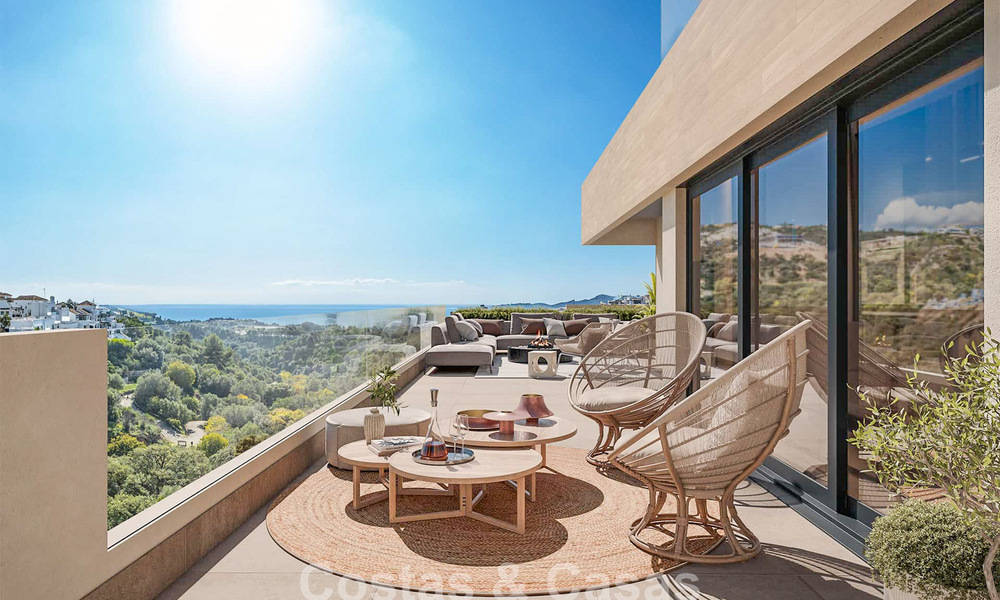 Lancement ! Appartements innovants sur plan à vendre avec vue sur la mer dans les collines de Marbella Est 787039
