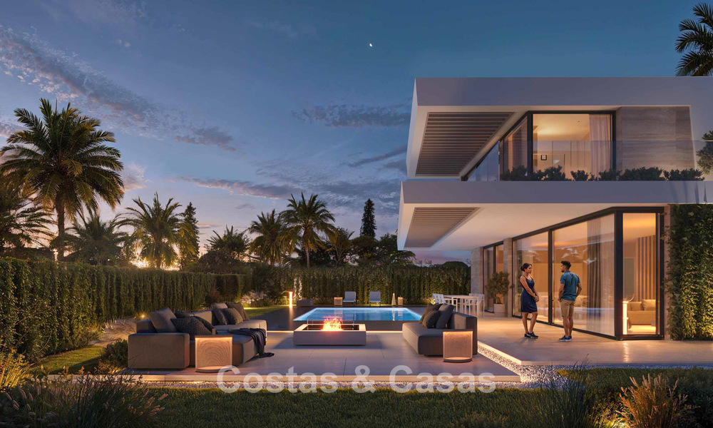 Villas exclusives sur plan à l'architecture avant-gardiste à vendre à 200 m de la plage à Mijas Costa 787485