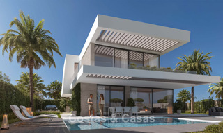 Villas exclusives sur plan à l'architecture avant-gardiste à vendre à 200 m de la plage à Mijas Costa 787486 