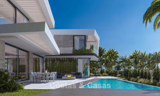 Villas exclusives sur plan à l'architecture avant-gardiste à vendre à 200 m de la plage à Mijas Costa 787488 