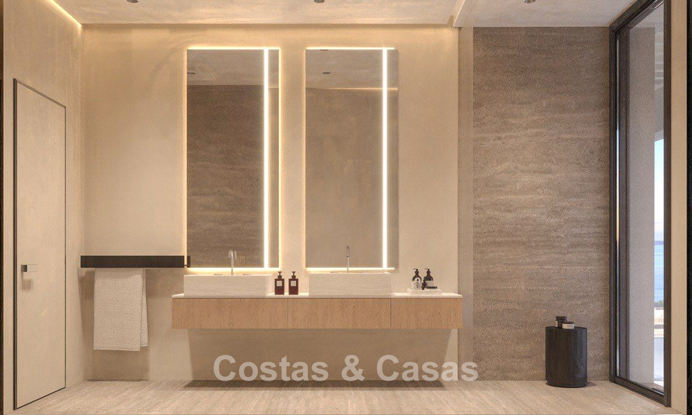 Villas exclusives sur plan à l'architecture avant-gardiste à vendre à 200 m de la plage à Mijas Costa 787504