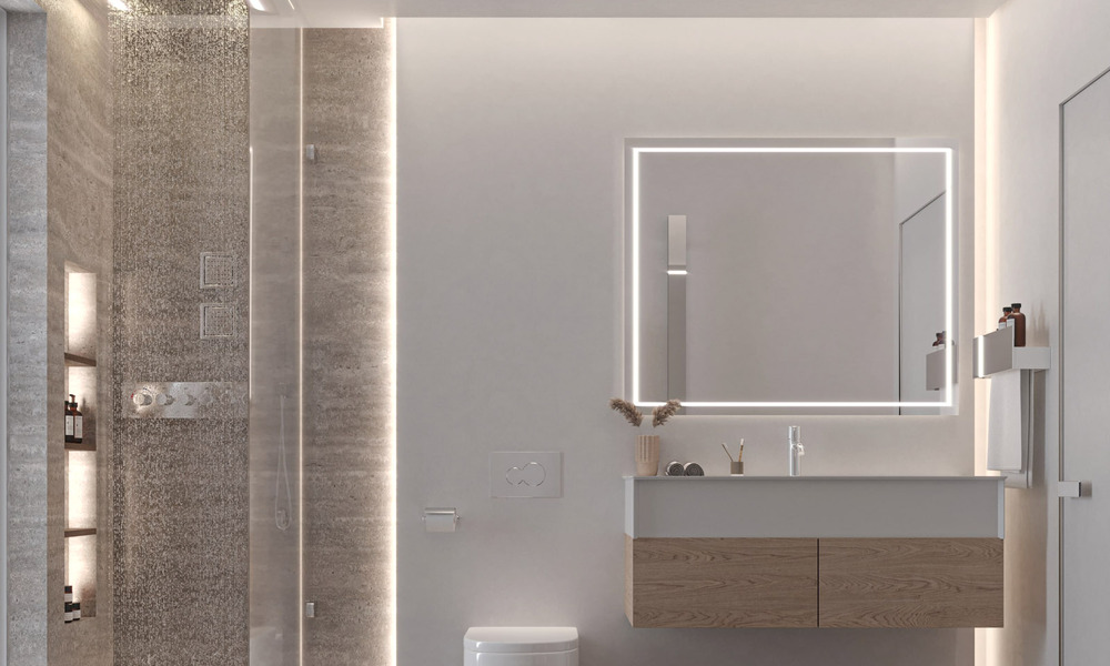 Villas exclusives sur plan à l'architecture avant-gardiste à vendre à 200 m de la plage à Mijas Costa 787507