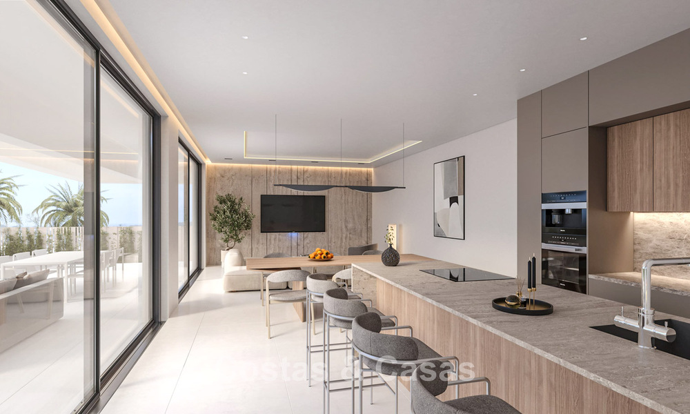 Villas exclusives sur plan à l'architecture avant-gardiste à vendre à 200 m de la plage à Mijas Costa 787515