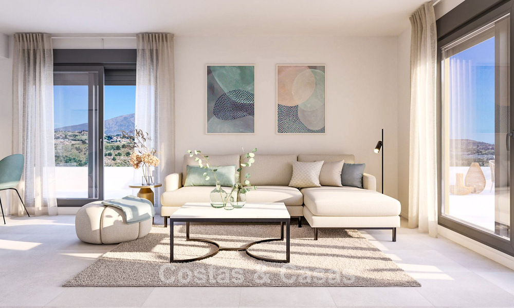 Lancement. Appartements neufs et contemporains à vendre, entourés de golfs à Mijas, Costa del Sol 787793