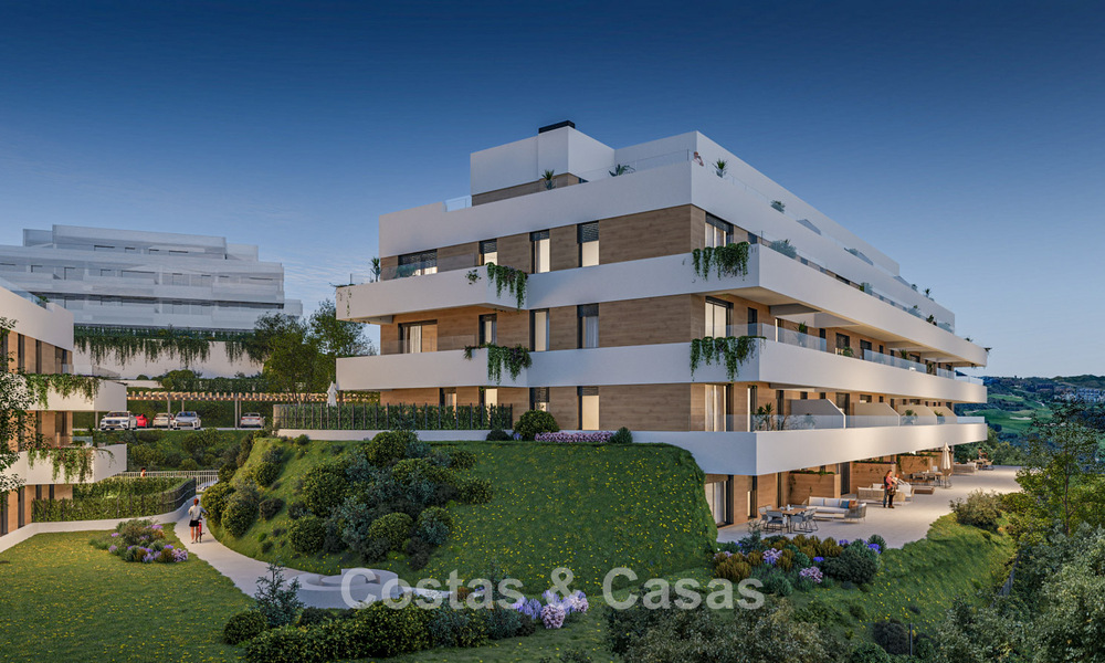 Lancement. Appartements neufs et contemporains à vendre, entourés de golfs à Mijas, Costa del Sol 787798
