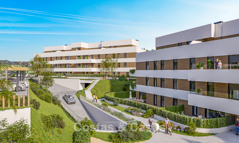 Lancement. Appartements neufs et contemporains à vendre, entourés de golfs à Mijas, Costa del Sol 787799