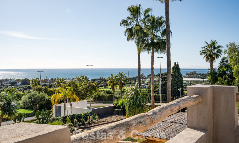 Villa prête à emménager, dans le style chic d'Ibiza, avec vue sur la mer, à vendre sur le nouveau Golden Mile entre Marbella et Estepona 787772