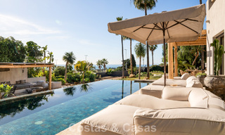 Villa prête à emménager, dans le style chic d'Ibiza, avec vue sur la mer, à vendre sur le nouveau Golden Mile entre Marbella et Estepona 787774 