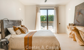 Villa prête à emménager, dans le style chic d'Ibiza, avec vue sur la mer, à vendre sur le nouveau Golden Mile entre Marbella et Estepona 787784 