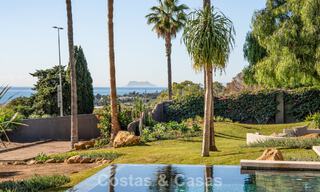 Villa prête à emménager, dans le style chic d'Ibiza, avec vue sur la mer, à vendre sur le nouveau Golden Mile entre Marbella et Estepona 787792 