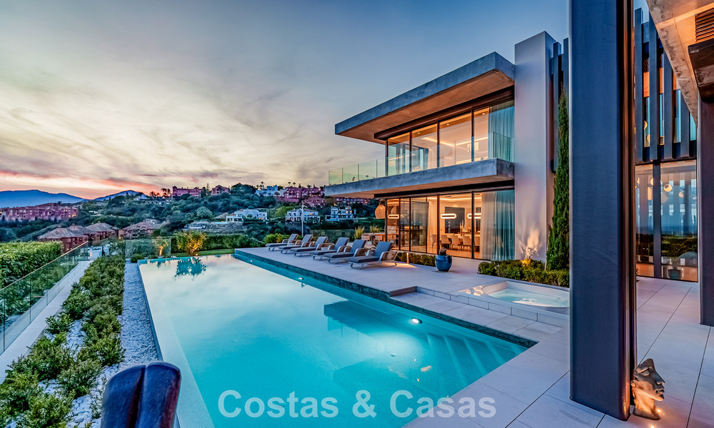 Villa de luxe haut de gamme avec vue panoramique sur la mer à vendre dans un complexe prestigieux, Benahavis - Marbella 788434