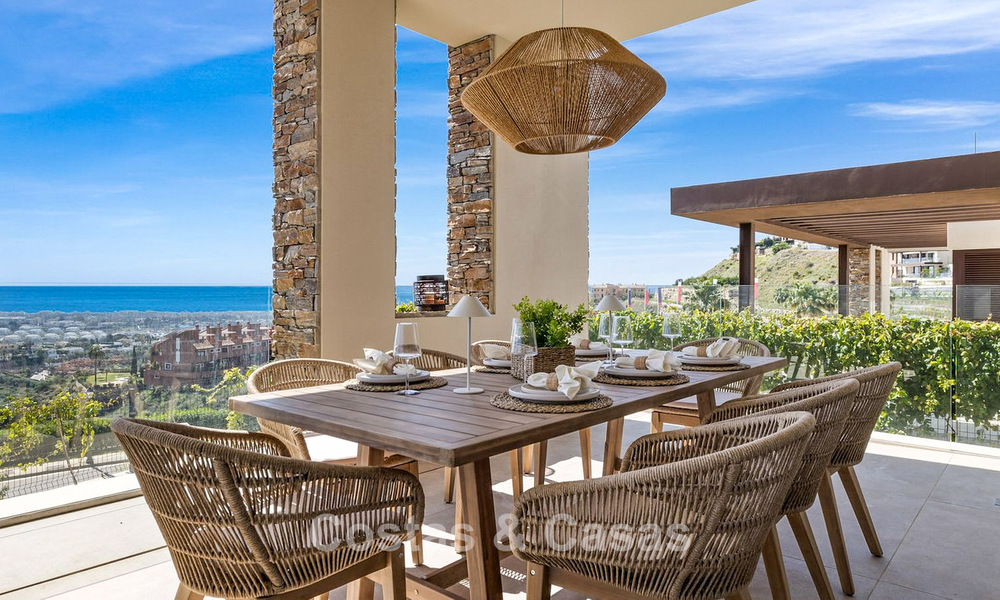 Villa de luxe prêt à emménager, architecture moderne et vue panoramique sur la mer, à vendre à Marbella - Benahavis 788955