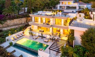 Magnifique villa d'architecte avec vue mer spectaculaire à vendre à Elviria, à l'est du centre de Marbella 789107 