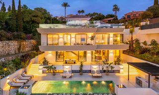 Magnifique villa d'architecte avec vue mer spectaculaire à vendre à Elviria, à l'est du centre de Marbella 789108 